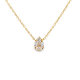 Illusion Pear Diamond Necklace- YG