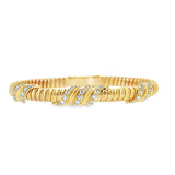 Wrapped Diamond Italian Flex Bangle