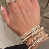 Wrapped Diamond Italian Flex Bangle