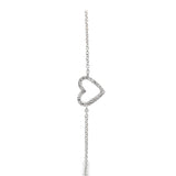 Open Heart Dainty Bracelet-WG