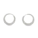 Round Diamond Front Facing Hoops