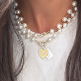 Pearl Chain with Diamond Clasp