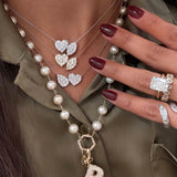 Heart/Marquise Diamond Necklace YG