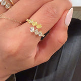 White & Yellow Diamond Ring