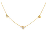 Heart Stations Necklace- YG