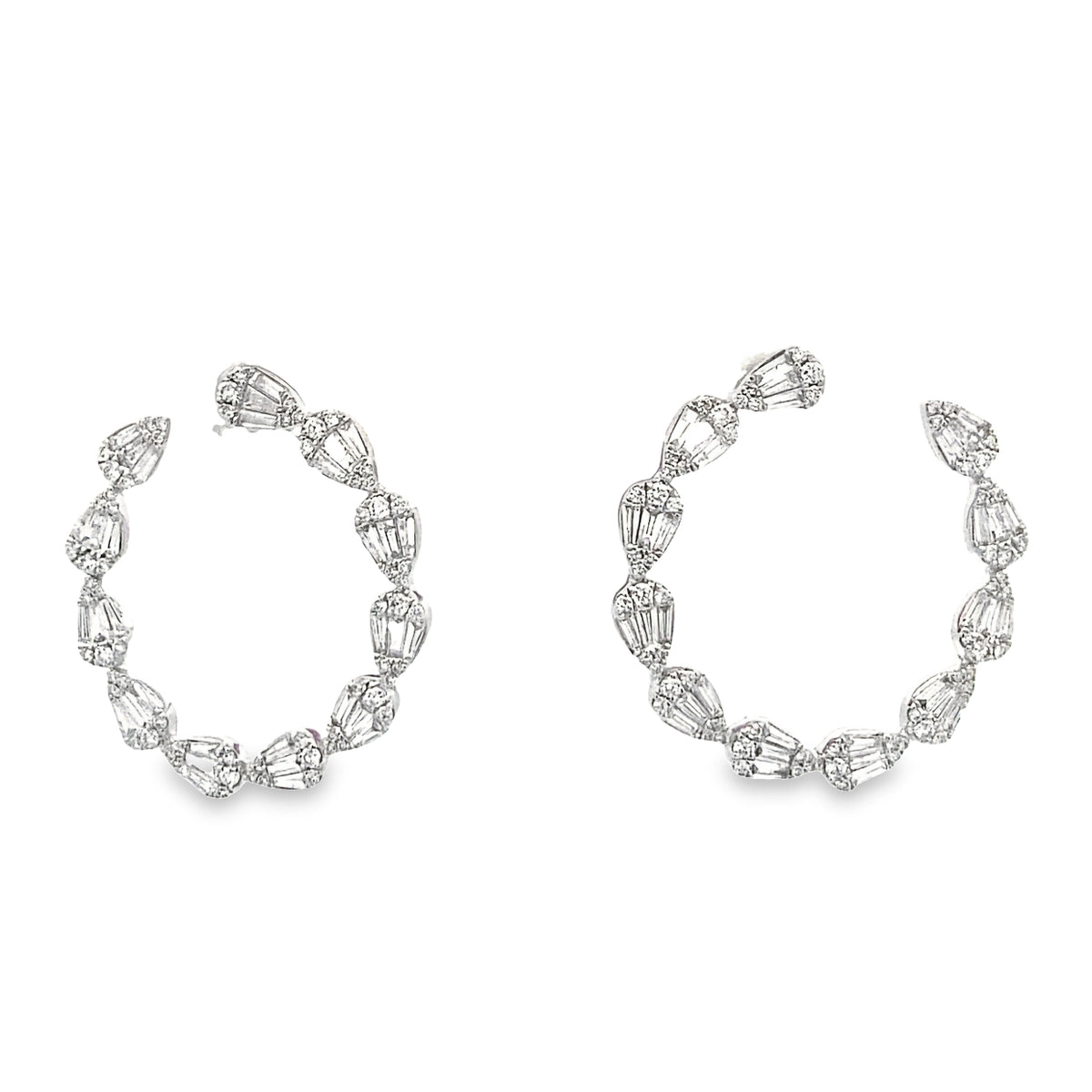 Cluster Pear Loop earrings
