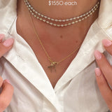 Dainty Pear Tennis Necklace WG