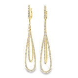 Long Diamond Interlacing Earrings