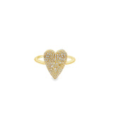 Pave Heart Ring- YG