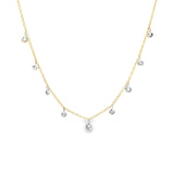 Two Tone Bezel Diamond Necklace