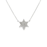 Pave Star of David Necklace- WG