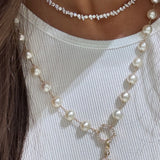 Dainty Mixed Shape Tennis Necklace