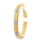 Italian Flex Bangle With Diamond Stations