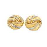 Large Knot Cufflinks with Diamonds