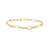 Paperclip & Diamond Bracelet