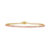 Pink Sapphire Tennis Bracelet