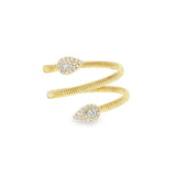 Fluted Wrap Ring With Pears