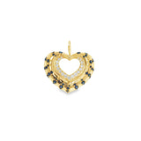 Sapphire Gold Heart Charm