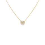 Mini Pave Heart Necklace- YG