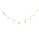 Graduated Hanging Bezel necklace