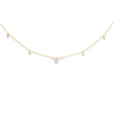 Hanging Diamond Dainty Necklace YG