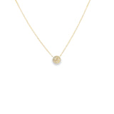 Pave Disc Necklace- YG