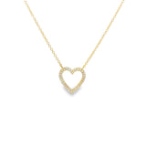 Open Bubble Heart Necklace- YG