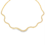 Gold & Diamond Wavy Necklace