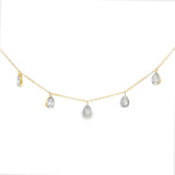 Hanging Baguette Pear Necklace