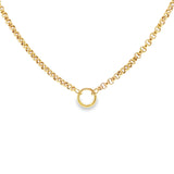Gold Rolo Chain Charm Necklace