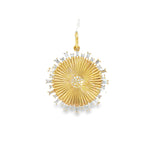 Baguette Spike Fluted Round Charm