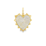Large Pave Heart Charm