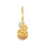 Fluted Diamond Triple Charm