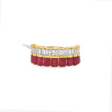 Ruby & Baguette Diamond Stacked Ring