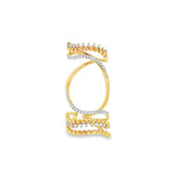 Gold & Diamond Long Ring