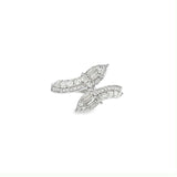 Diamond Pear Crossover Ring