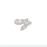 Diamond Pear Crossover Ring
