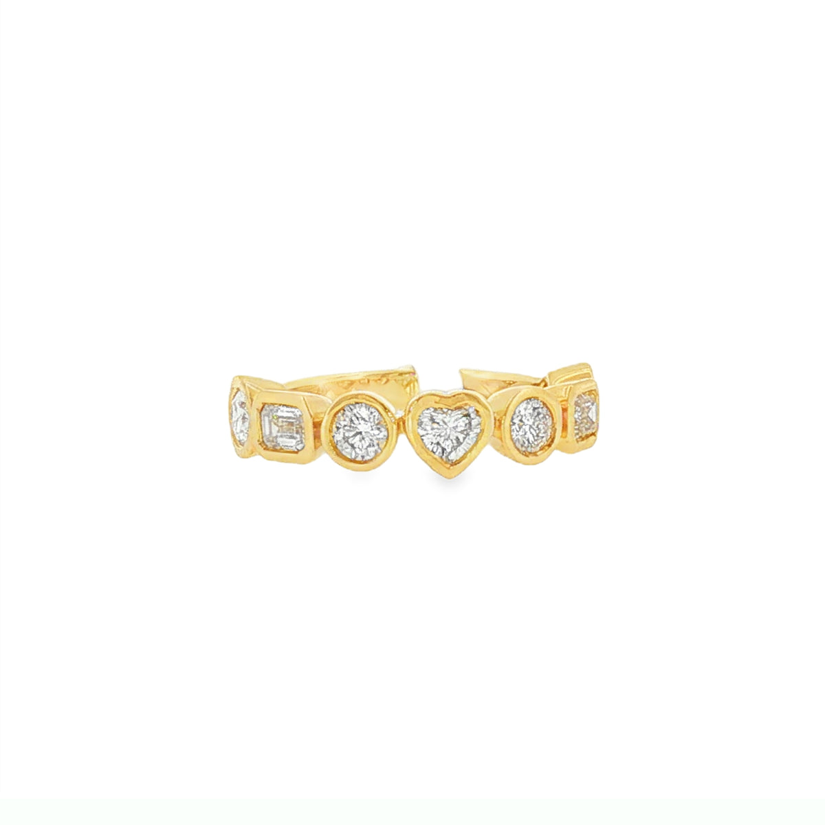Mixed Shape Diamond Bezel Ring