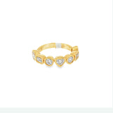 Mixed Shape Diamond Bezel Ring