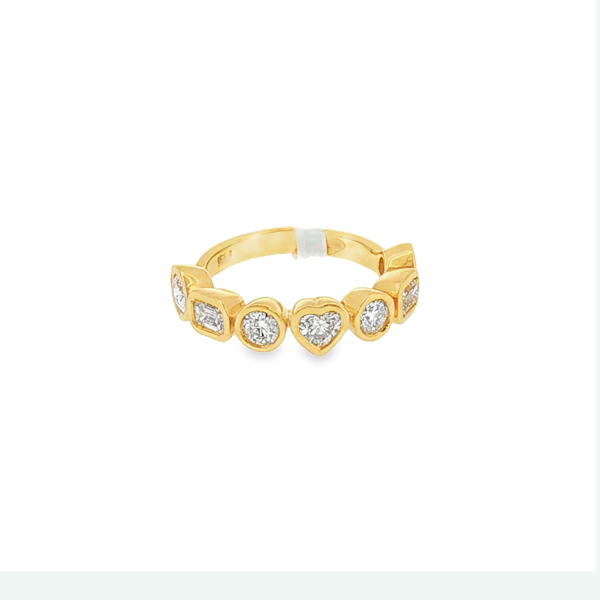 Mixed Shape Diamond Bezel Ring