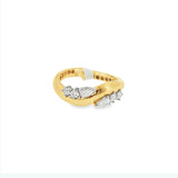 Gold Wave & Diamond Ring