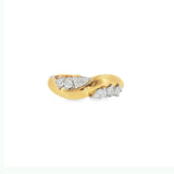 Gold Wave & Diamond Ring