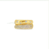 Chunky Pave & Gold Ring