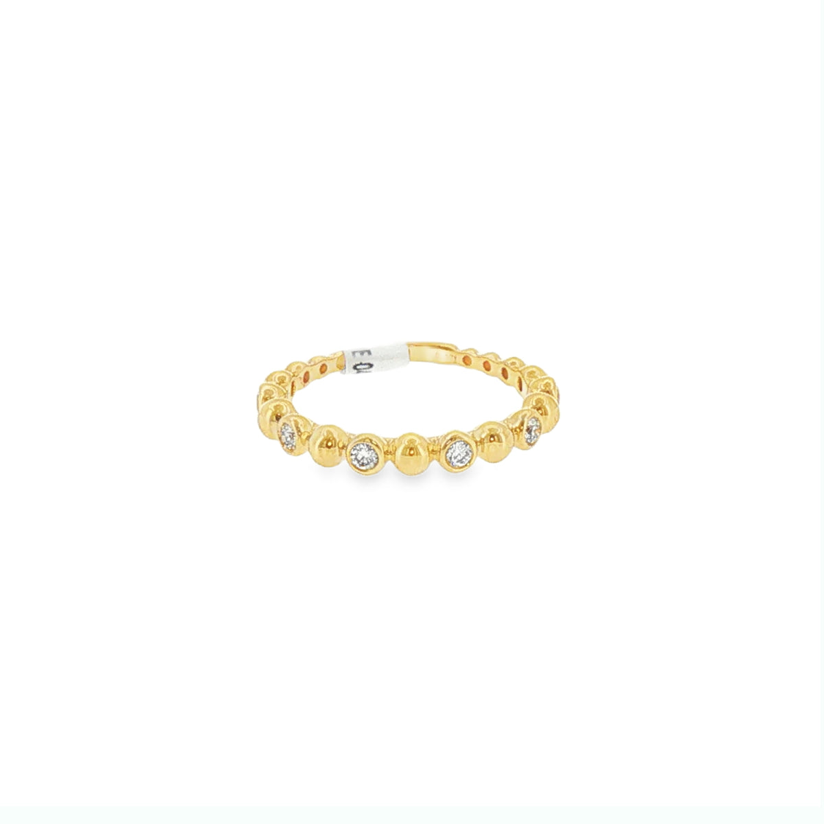 Gold Ball & Diamond Ring