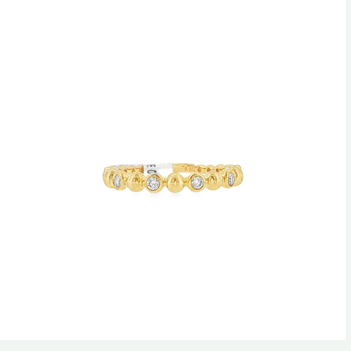 Gold Ball & Diamond Ring