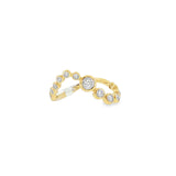 Bezel Wavy Ring- YG