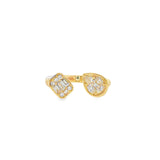 Two Stone Bezel Diamond Ring