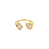 Two Stone Bezel Diamond Ring