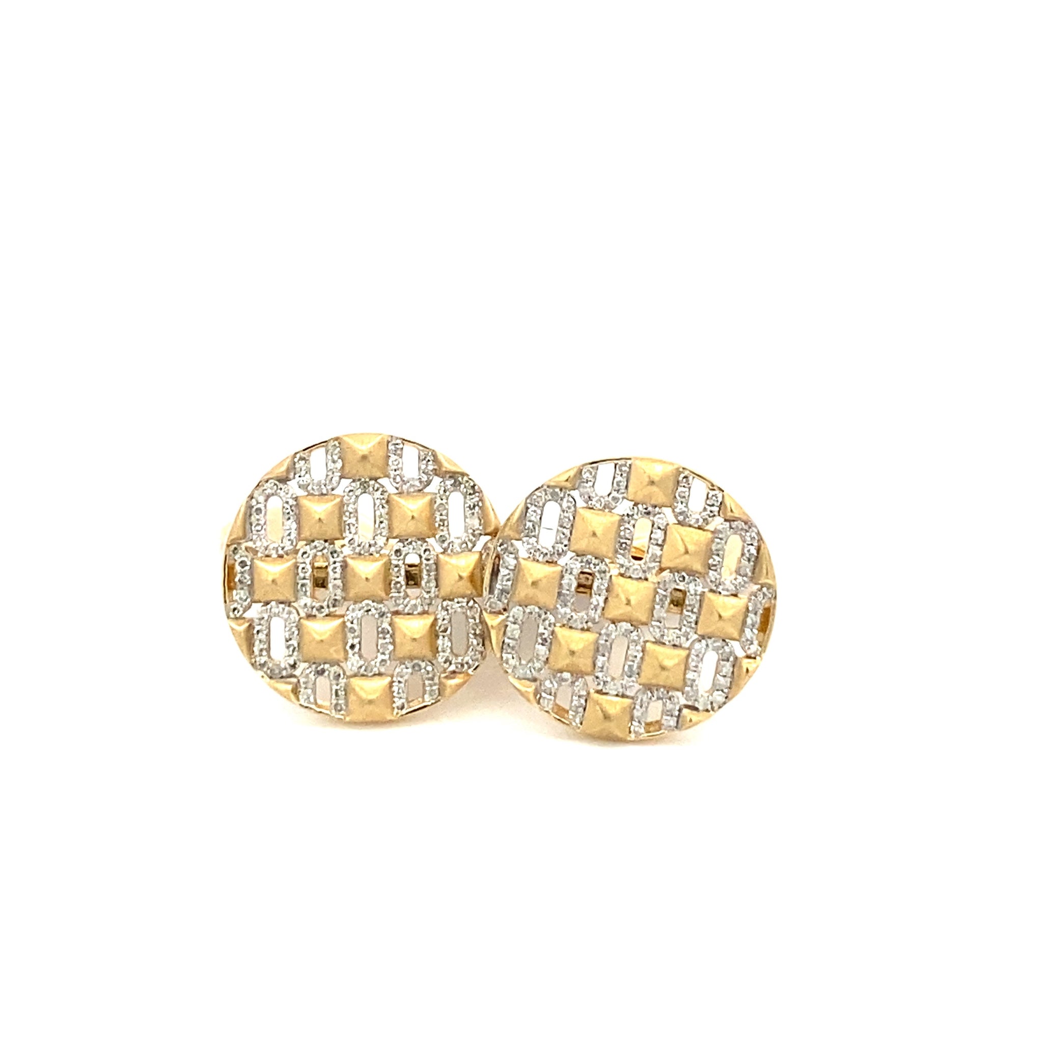 Diamond Circle Cufflinks