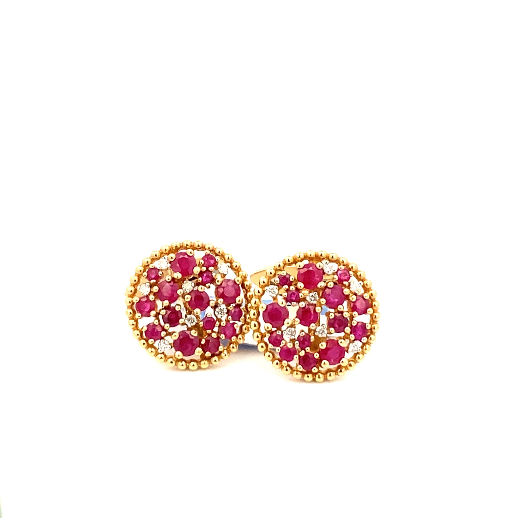 Ruby Diamond Cluster Cufflinks